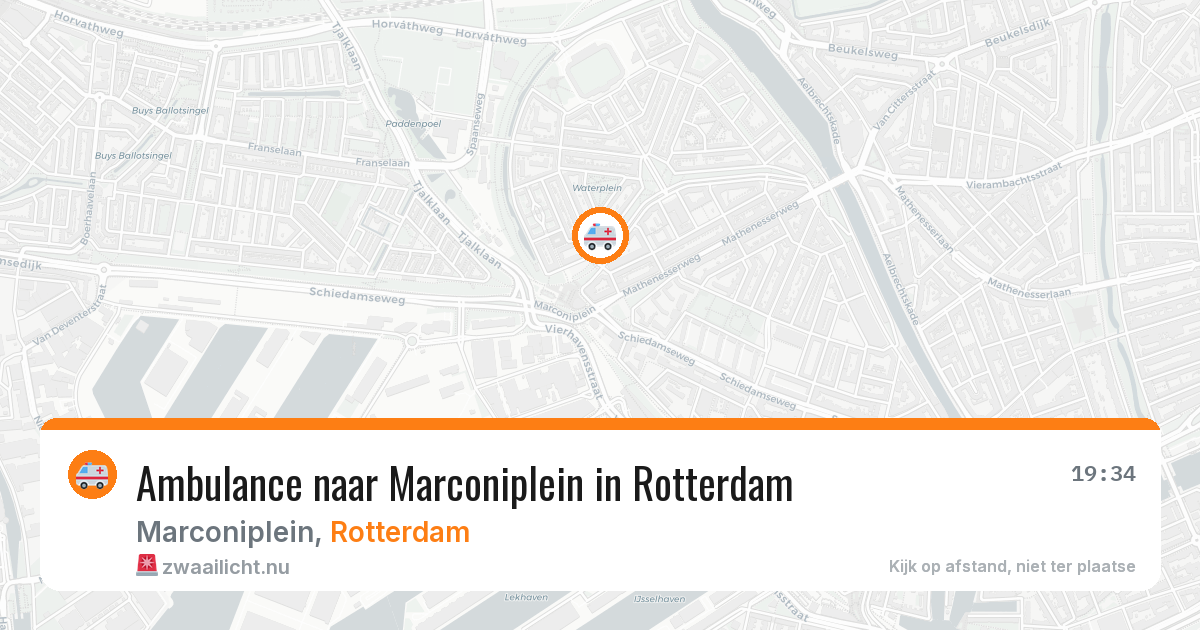 Ambulance naar Marconiplein in Rotterdam — 19 mrt 2026