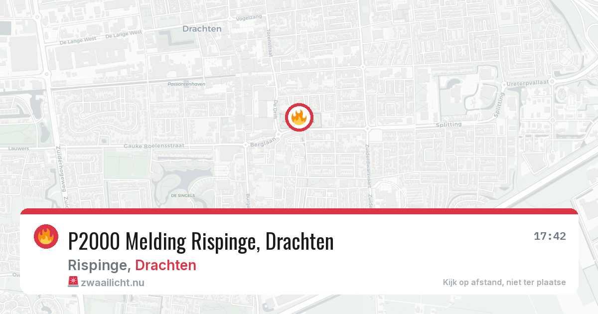 P2000 Melding Rispinge, Drachten — 6 jul 2026