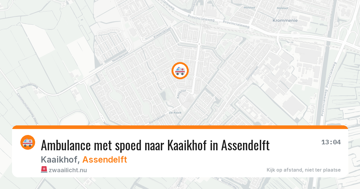 Ambulance met spoed naar Kaaikhof in Assendelft — 27 jan 2026