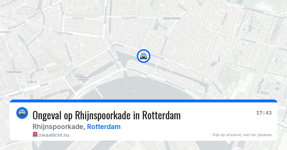 Ongeval op Rhijnspoorkade in Rotterdam — 22 jul 2026