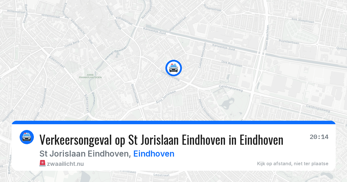 Verkeersongeval op St Jorislaan Eindhoven in Eindhoven — 26 mrt 2026