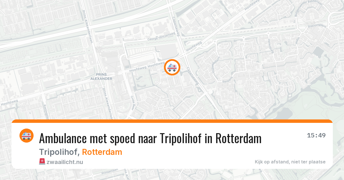 Ambulance met spoed naar Tripolihof in Rotterdam — 7 mei 2026