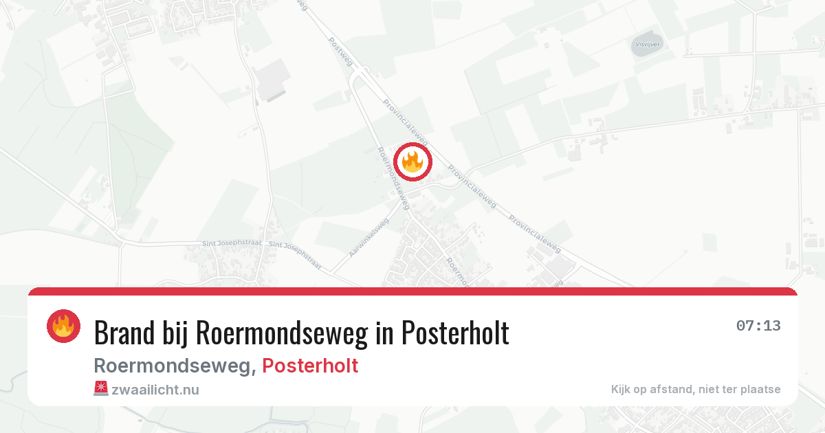 Brand bij Roermondseweg in Posterholt — 17 jul 2026