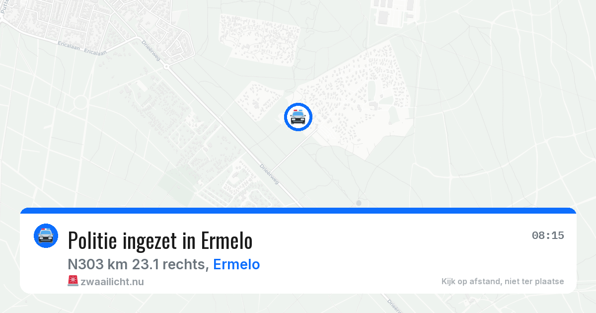 Politie ingezet in Ermelo — 14 jul 2026 | 🚨 Zwaailicht.nu