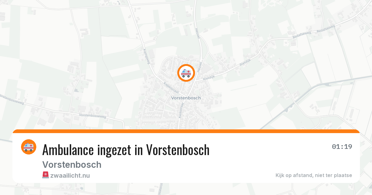 Ambulance ingezet in Vorstenbosch — 20 jul 2026