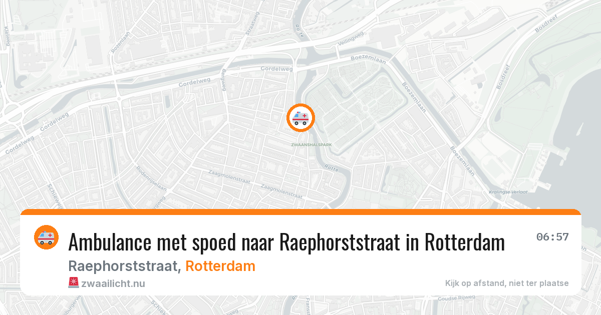 Ambulance met spoed naar Raephorststraat in Rotterdam — 9 jun 2026