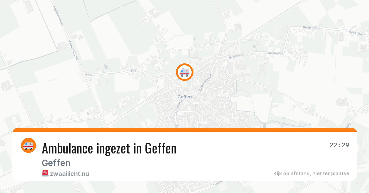 Ambulance ingezet in Geffen — 20 jun 2026