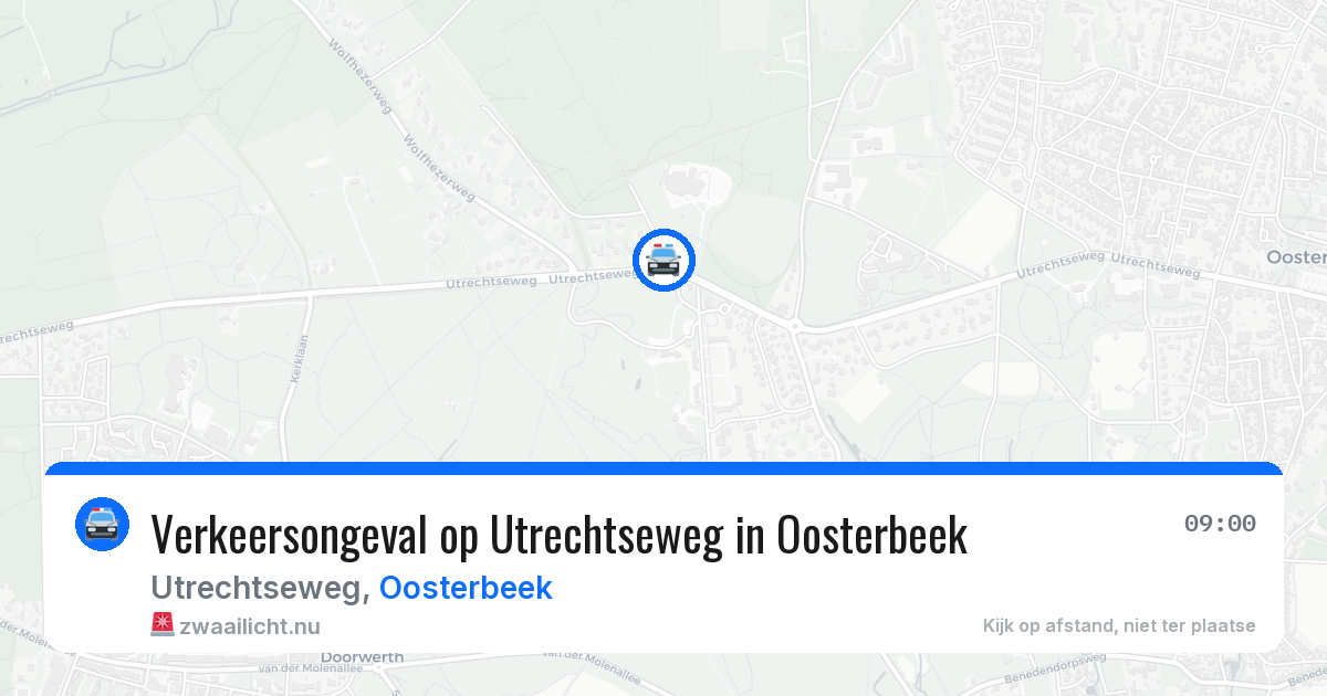 Verkeersongeval op Utrechtseweg in Oosterbeek — 30 jan 2026