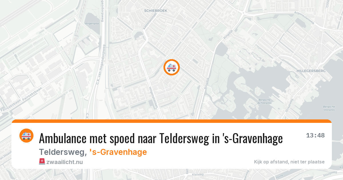 Ambulance met spoed naar Teldersweg in 's-Gravenhage — 13 feb 2026