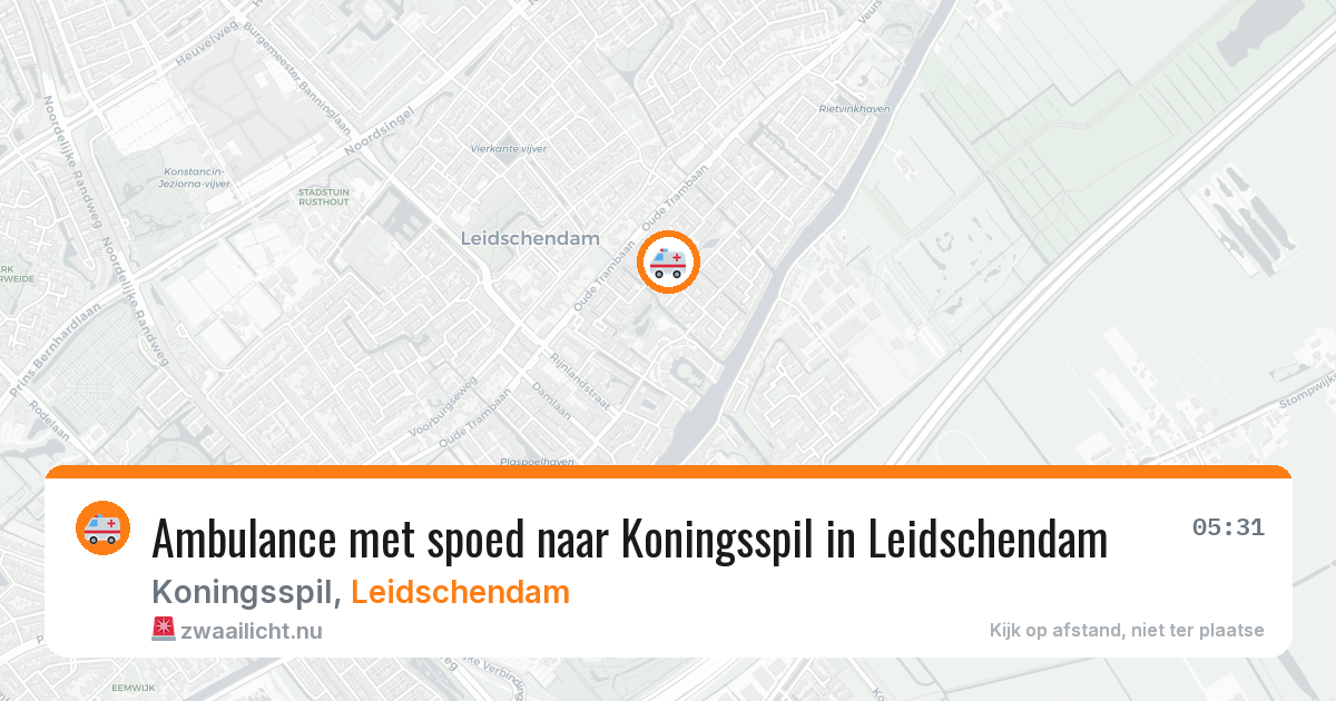 Ambulance met spoed naar Koningsspil in Leidschendam — 23 jan 2026