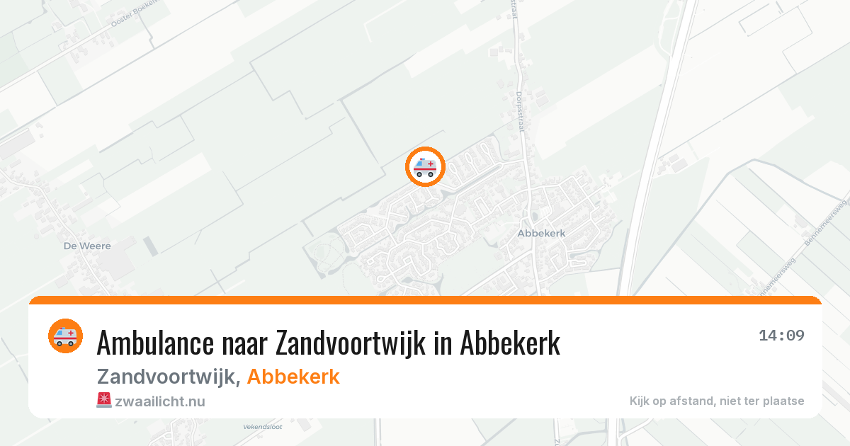 Ambulance naar Zandvoortwijk in Abbekerk — 15 mei 2026