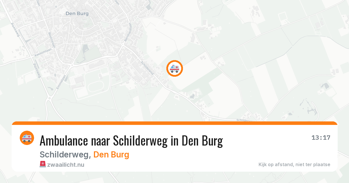 Ambulance naar Schilderweg in Den Burg — 17 jul 2026