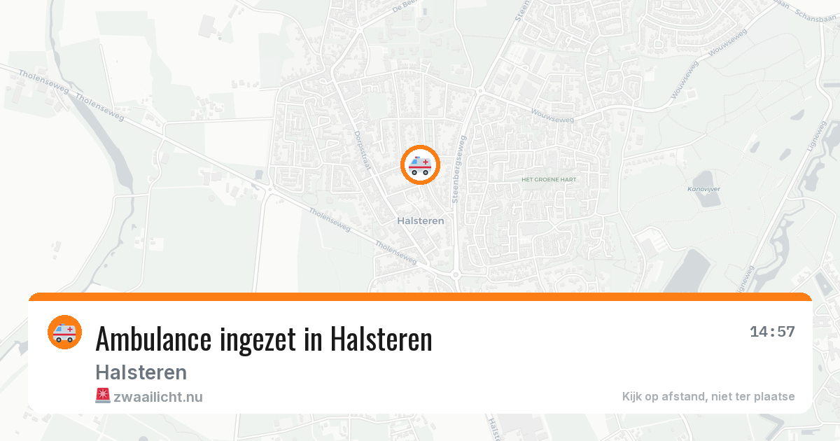 Ambulance ingezet in Halsteren — 14 jul 2026