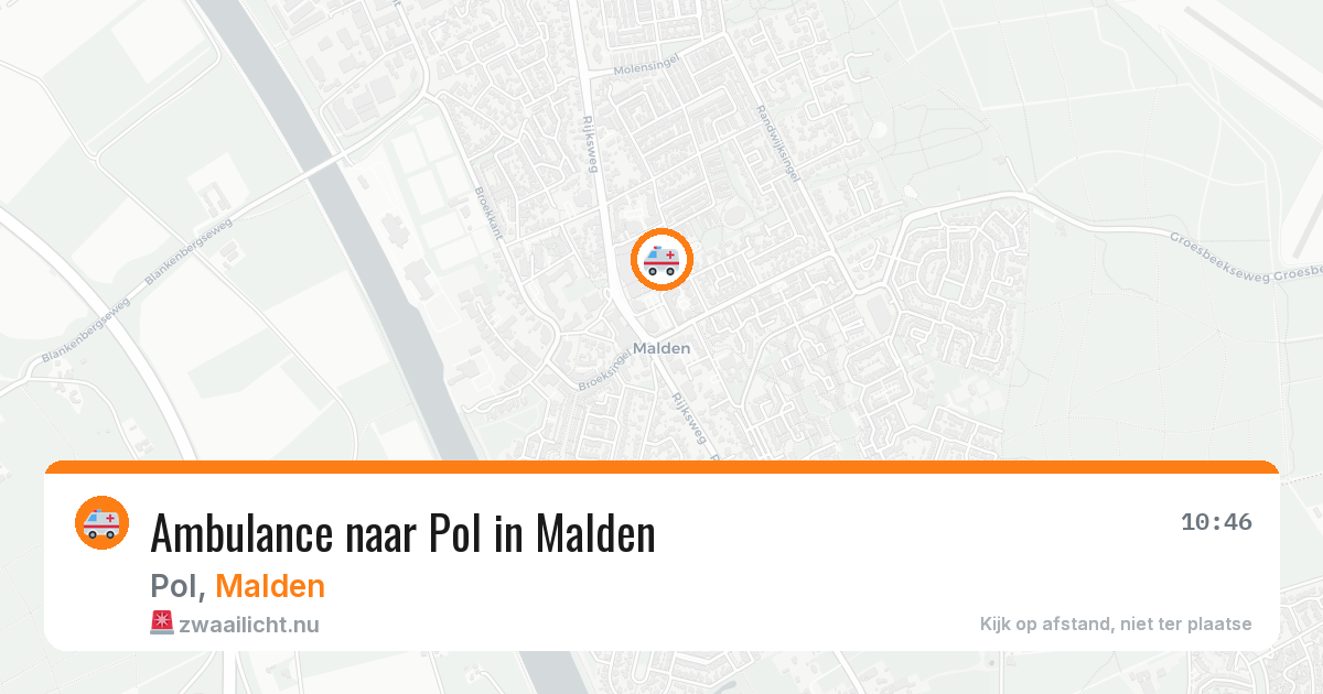 Ambulance naar Pol in Malden — 15 mei 2026