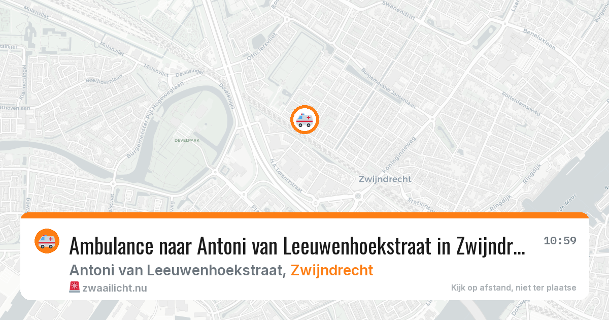 Ambulance naar Antoni van Leeuwenhoekstraat in Zwijndrecht — 24 jul 2026