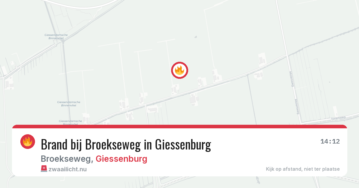 Brand bij Broekseweg in Giessenburg — 27 apr 2026