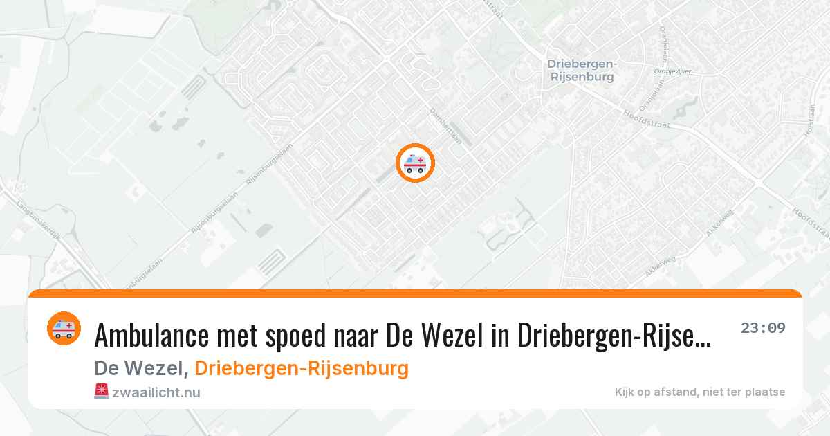 Ambulance met spoed naar De Wezel in Driebergen-Rijsenburg — 18 mei 2026