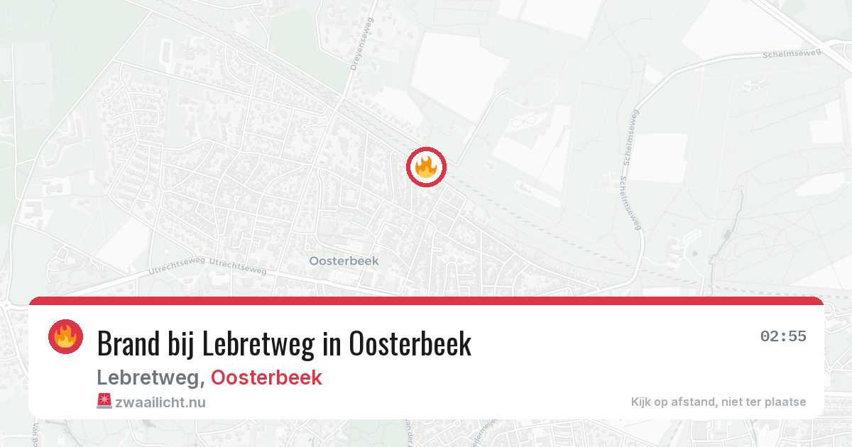 Brand bij Lebretweg in Oosterbeek — 19 jul 2026