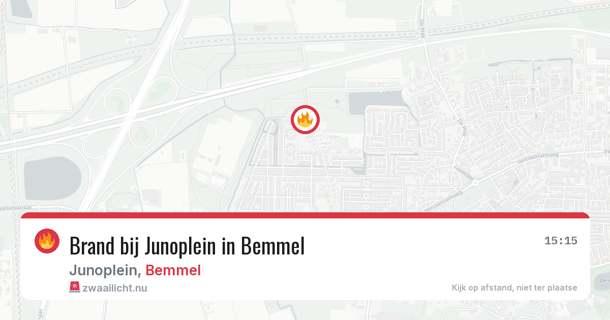 Brand bij Junoplein in Bemmel — 23 mei 2026