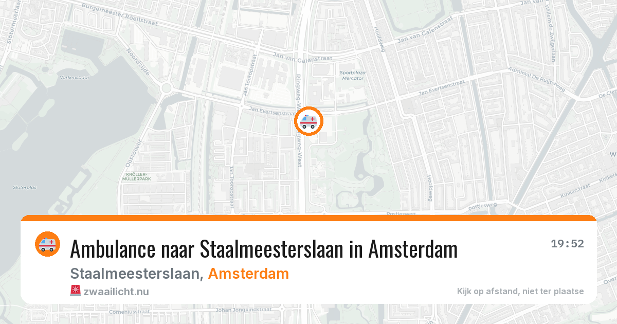 Ambulance naar Staalmeesterslaan in Amsterdam — 8 jun 2026
