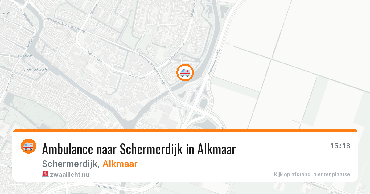 Ambulance naar Schermerdijk in Alkmaar — 15 jul 2026