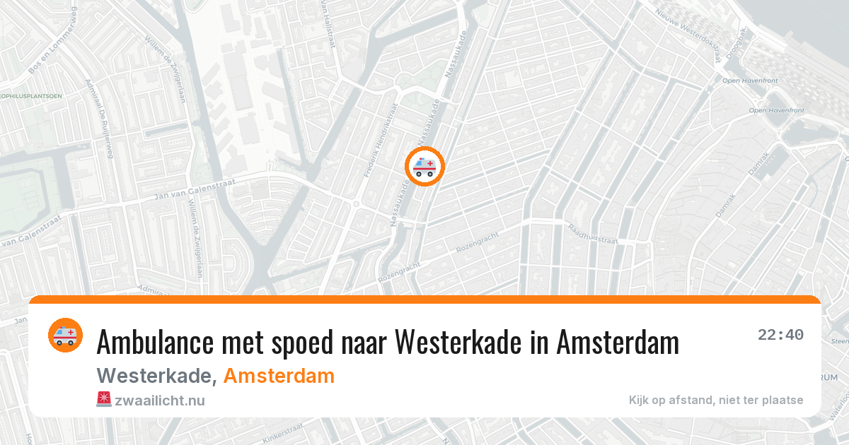 Ambulance met spoed naar Westerkade in Amsterdam — 23 apr 2026