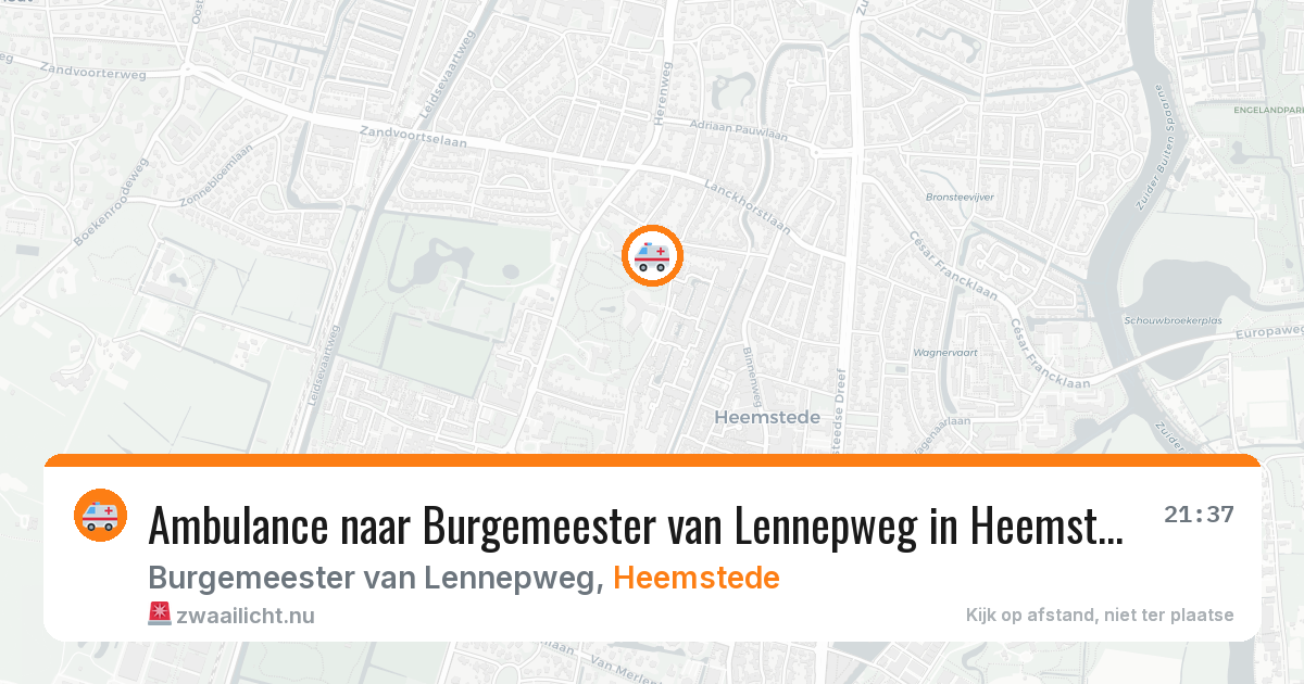Ambulance naar Burgemeester van Lennepweg in Heemstede — 11 jul 2026