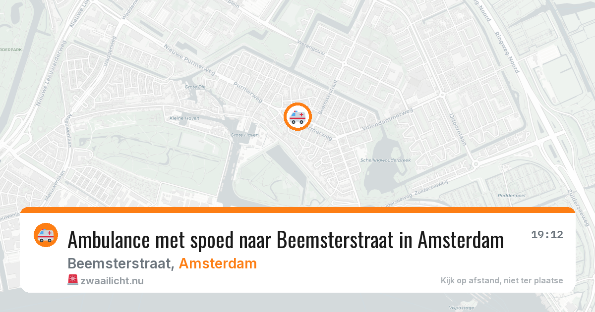 Ambulance met spoed naar Beemsterstraat in Amsterdam — 26 mrt 2026