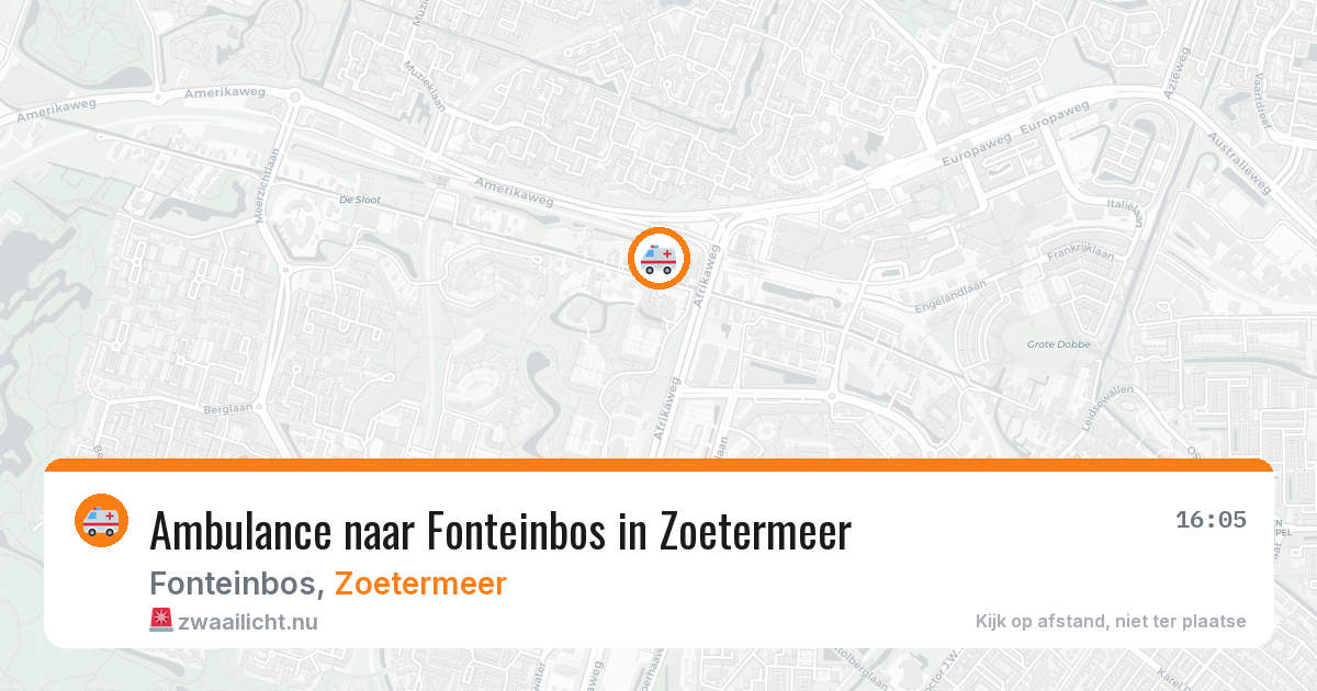 Ambulance naar Fonteinbos in Zoetermeer — 26 apr 2026