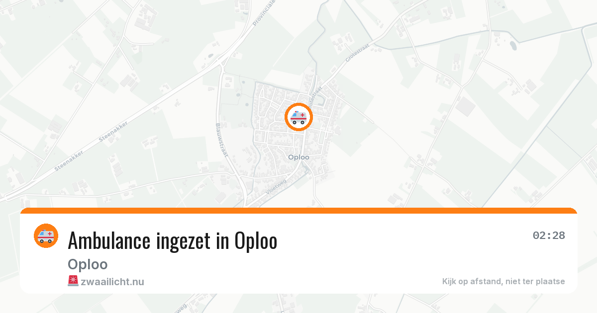 Ambulance ingezet in Oploo — 12 jul 2026