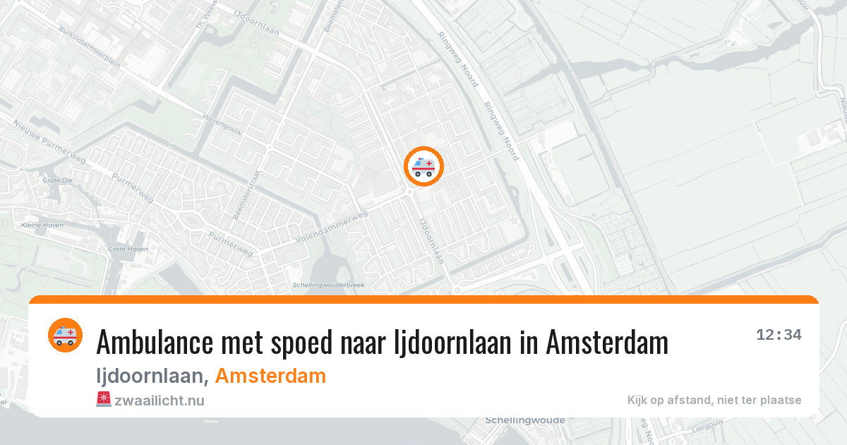 Ambulance met spoed naar Ijdoornlaan in Amsterdam — 13 jul 2026