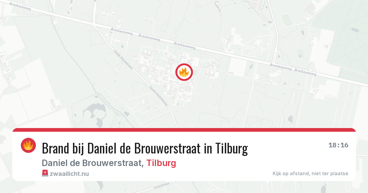 Brand bij Daniel de Brouwerstraat in Tilburg — 20 jul 2026