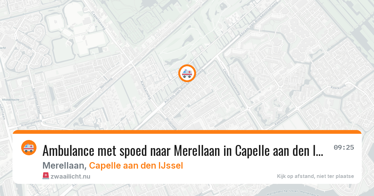 Ambulance met spoed naar Merellaan in Capelle aan den IJssel — 12 jul 2026