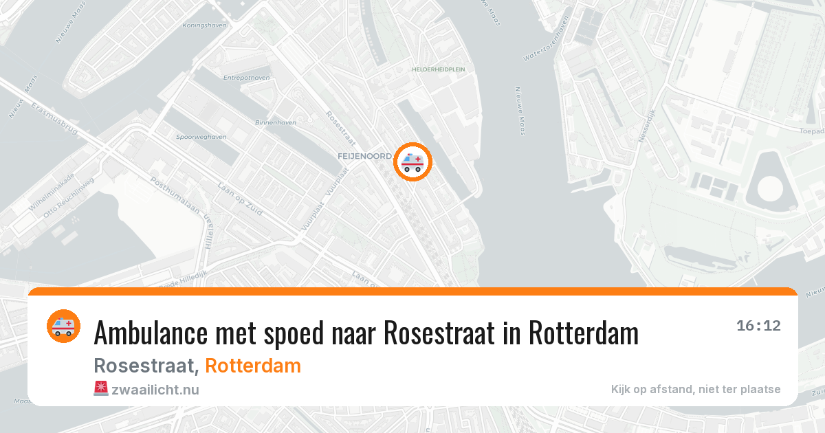 Ambulance met spoed naar Rosestraat in Rotterdam — 19 mrt 2026