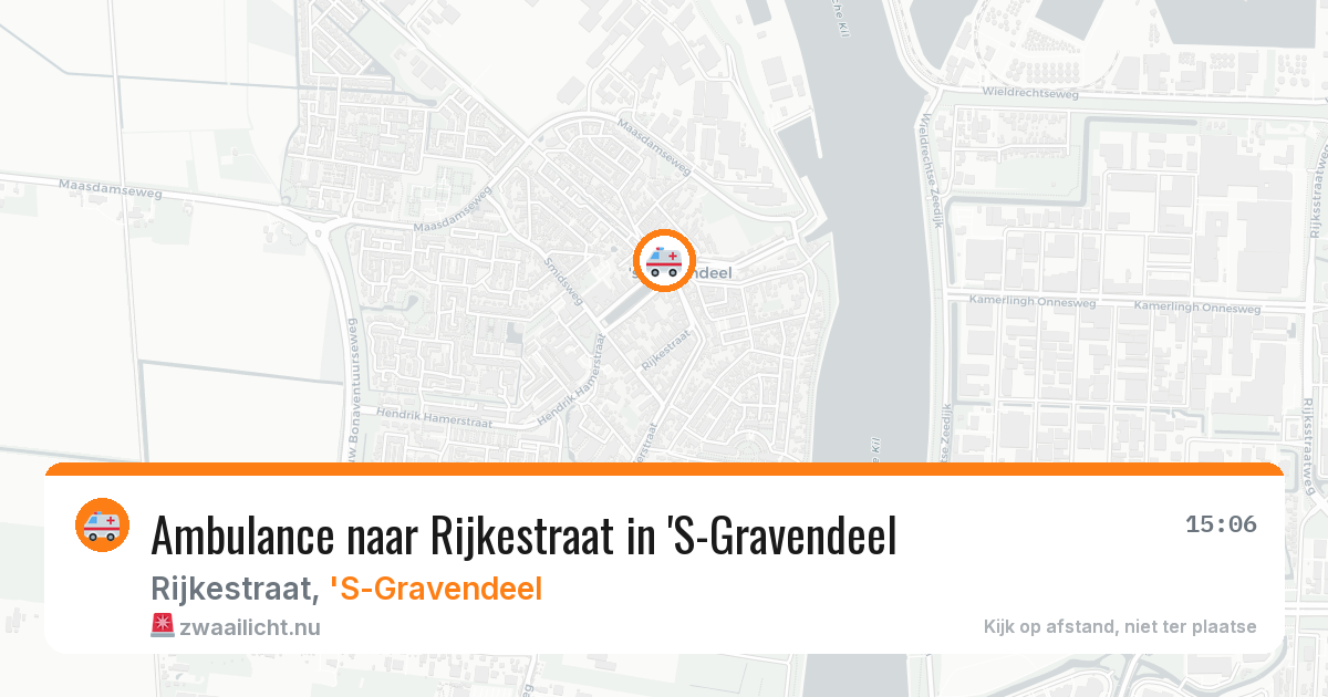 Ambulance naar Rijkestraat in 'S-Gravendeel — 15 jul 2026