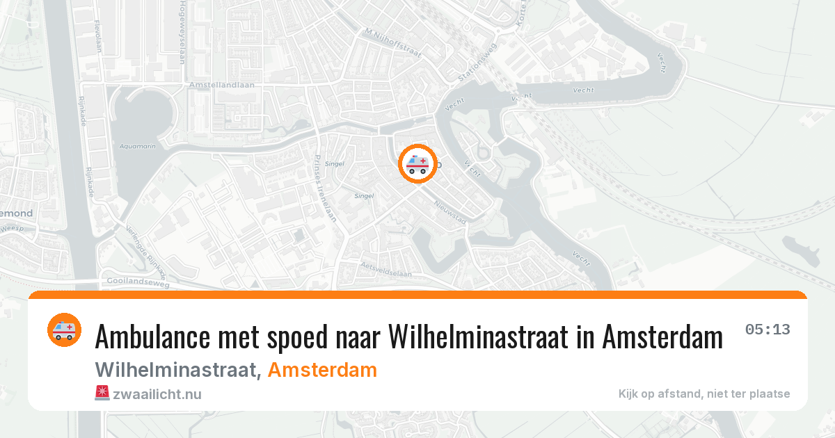 Ambulance met spoed naar Wilhelminastraat in Amsterdam — 25 mrt 2026