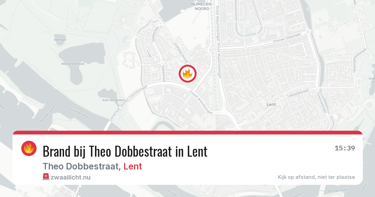 Brand bij Theo Dobbestraat in Lent — 30 mrt 2026