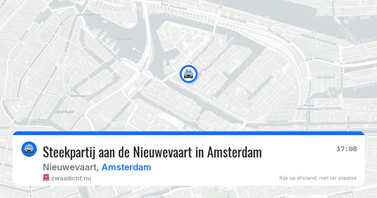 Steekpartij aan de Nieuwevaart in Amsterdam — 25 mrt 2026