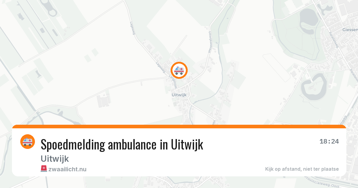 Spoedmelding ambulance in Uitwijk — 2 jun 2026