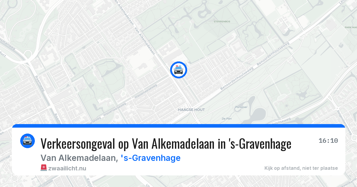 Verkeersongeval op Van Alkemadelaan in 's-Gravenhage — 20 mrt 2026