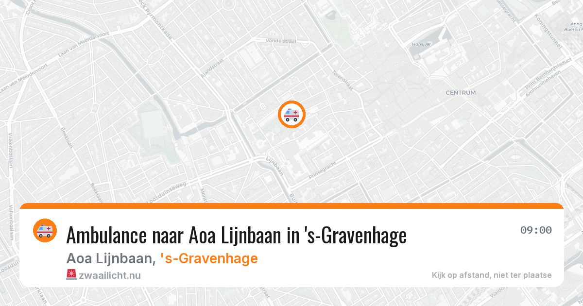 Ambulance naar Aoa Lijnbaan in 's-Gravenhage — 7 feb 2026