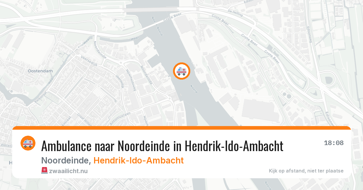 Ambulance naar Noordeinde in Hendrik-Ido-Ambacht — 18 jul 2026