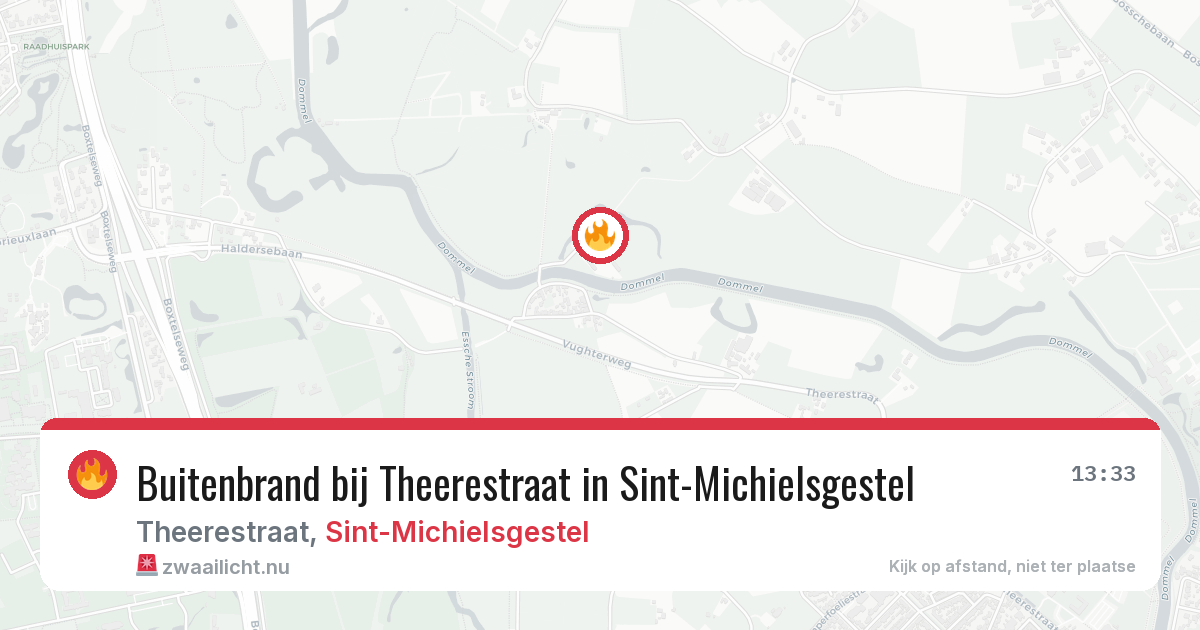 Buitenbrand bij Theerestraat in Sint-Michielsgestel — 16 jul 2026