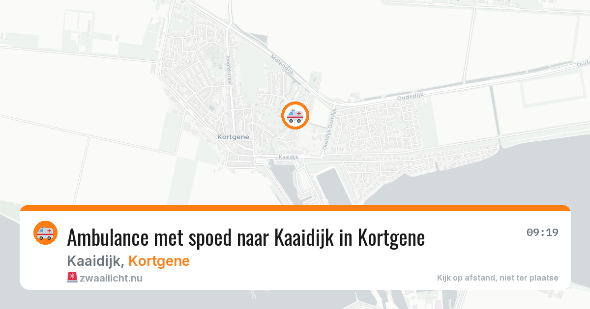 Ambulance met spoed naar Kaaidijk in Kortgene — 23 mrt 2026
