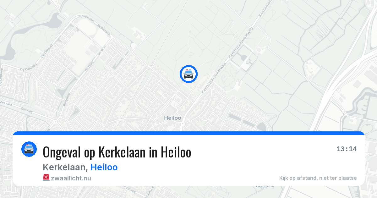 Ongeval op Kerkelaan in Heiloo — 14 jul 2026