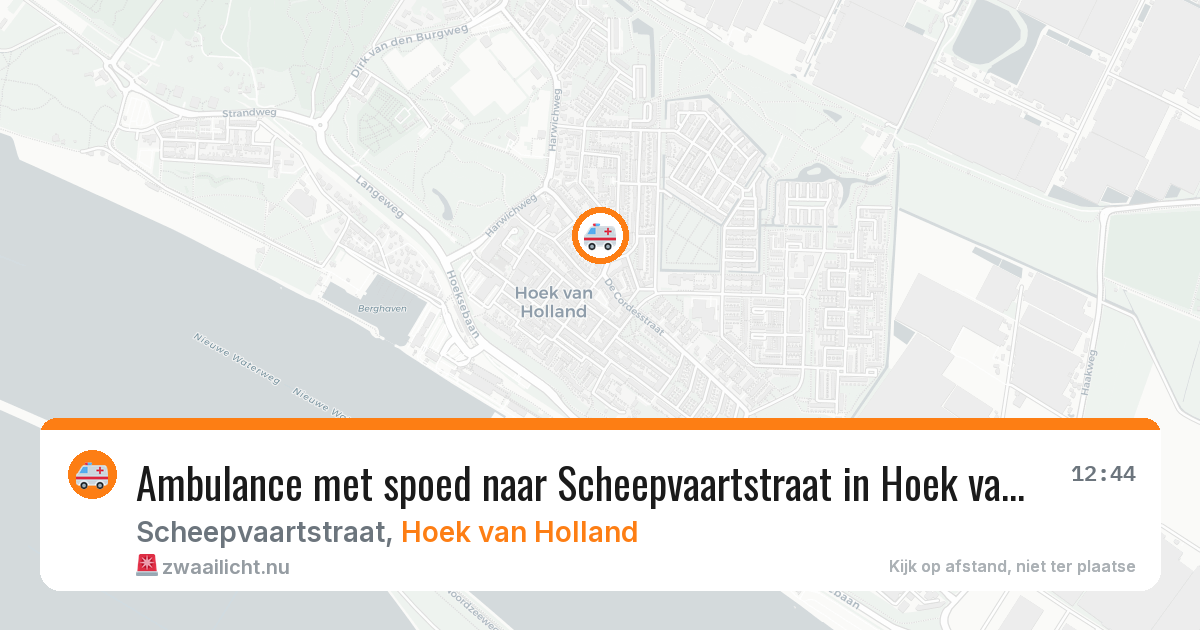 Ambulance met spoed naar Scheepvaartstraat in Hoek van Holland — 20 apr 2026