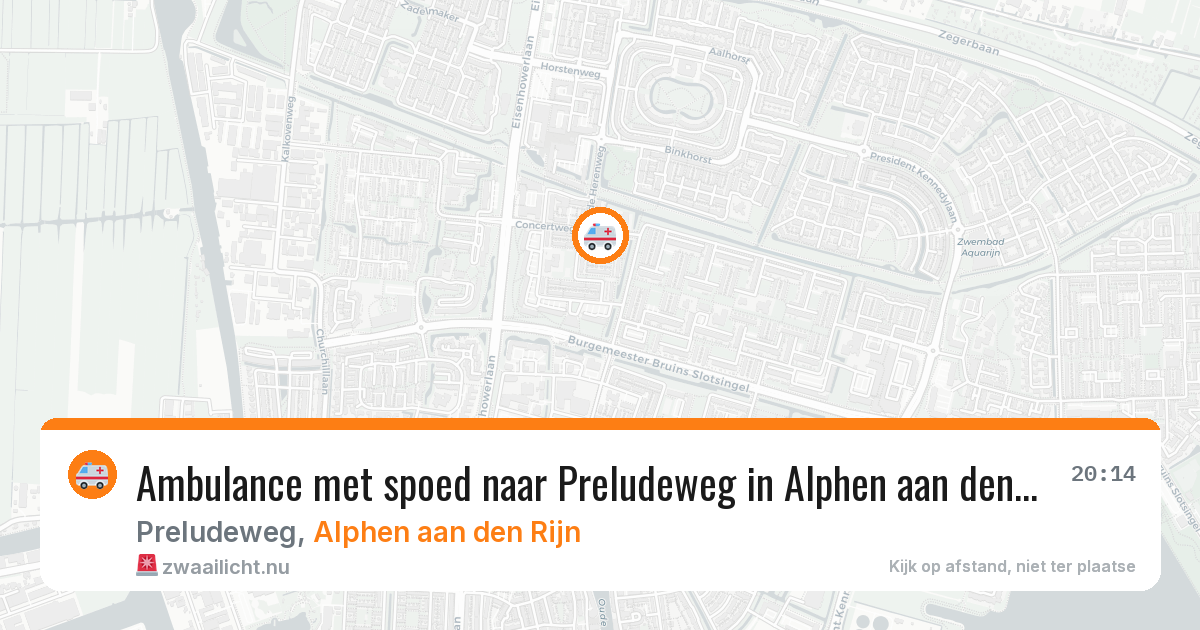 Ambulance met spoed naar Preludeweg in Alphen aan den Rijn — 24 jan 2026