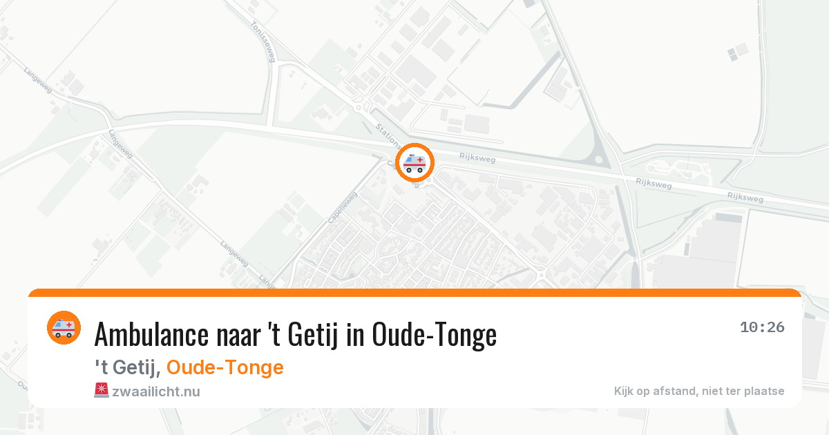 Ambulance naar 't Getij in Oude-Tonge — 6 jun 2026