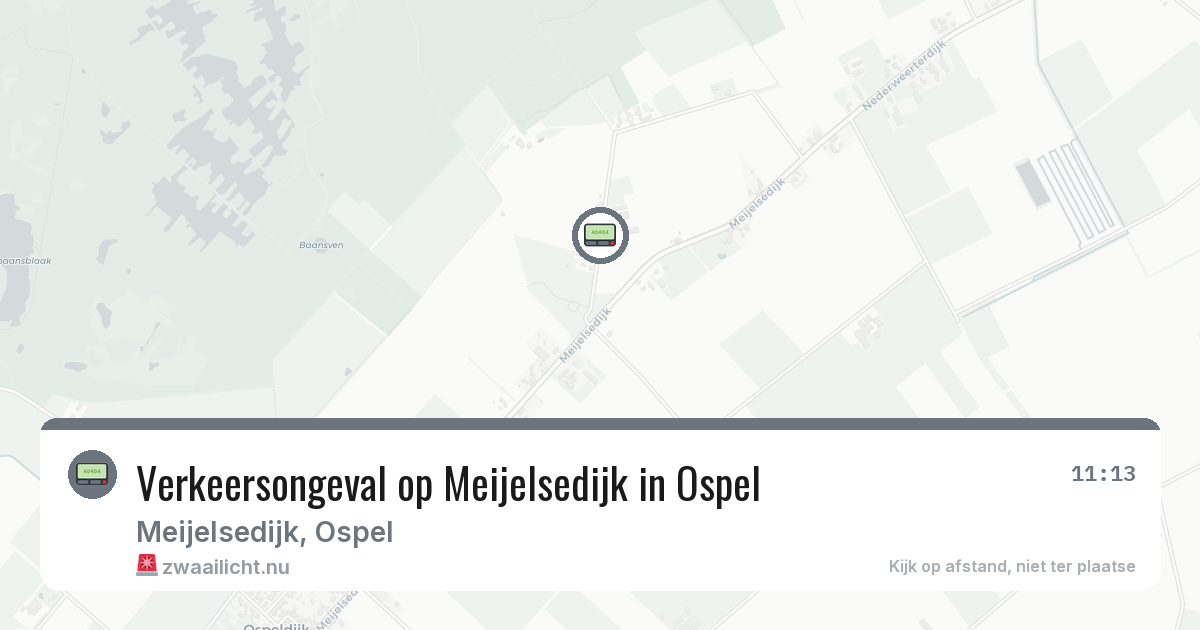 Verkeersongeval op Meijelsedijk in Ospel — 10 apr 2026