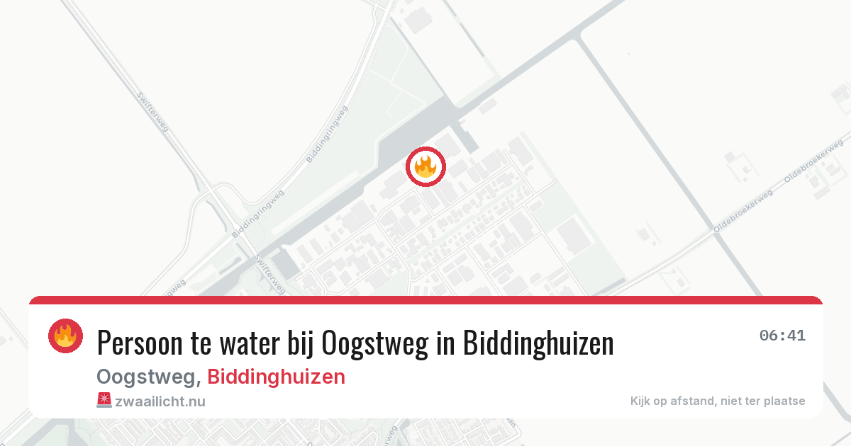 Persoon te water bij Oogstweg in Biddinghuizen — 30 apr 2026